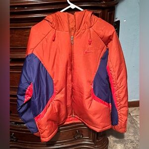 Mens orange Nike project F.R.O.G water repellent puffer jacket size small!